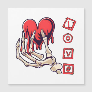 Symbolic Love Skeleton Hand Offering Heart
