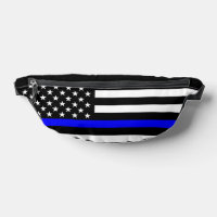 Symbolic Thin Blue Line American Flag graphic on a