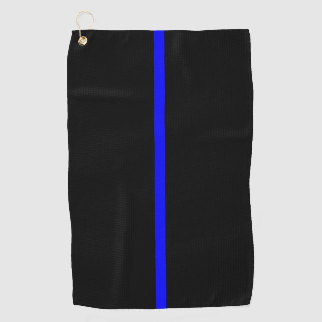 Symbolic Thin Blue Line Graphic Decor on a  Golf Towel (Front)