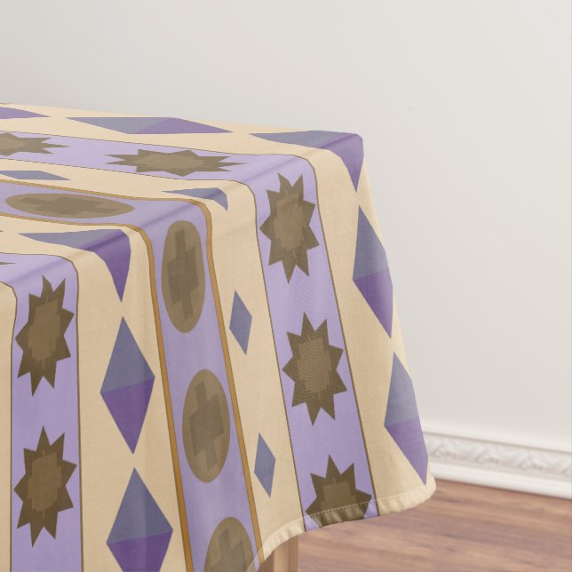 SYMBOLS blue large print Tablecloth (In Situ)