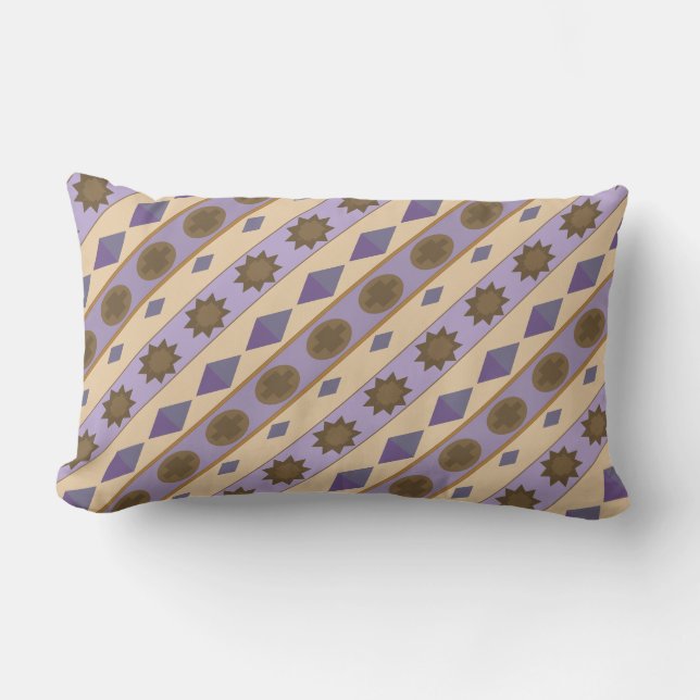 SYMBOLS blue Lumbar Cushion (Front)