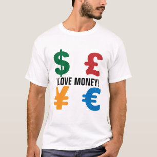 Symbols: dollar pound yen euro - customisable text T-Shirt