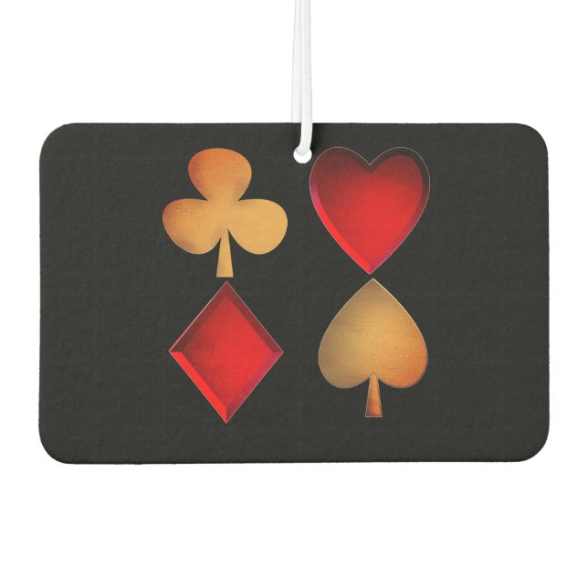 symbols for card game   car air freshener (Front)