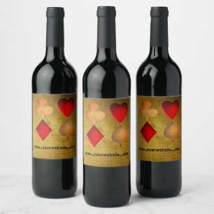 symbols for card game wine label