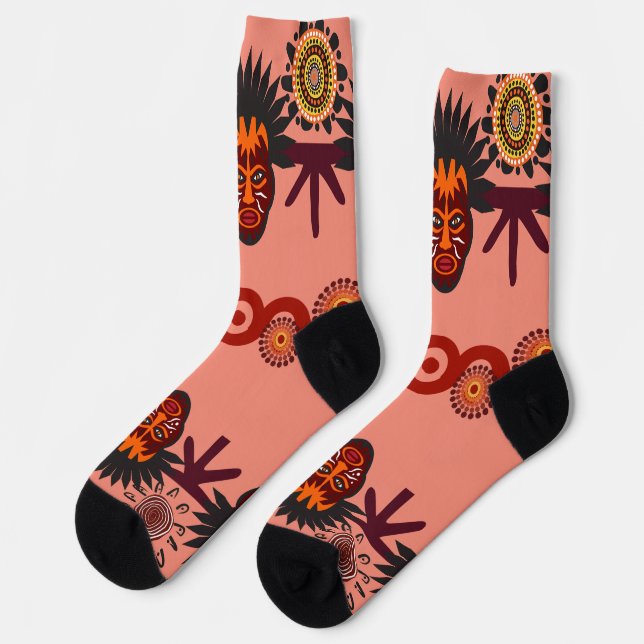 Symbols of Africa and African Tribes Socks (Left)