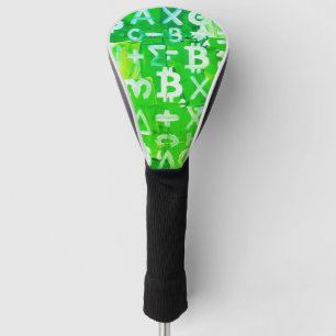 Symbols of Bitcoin (Bright Profit Green - 6) Golf Head Cover