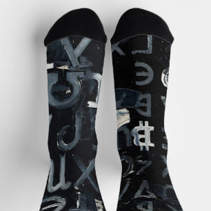 Symbols of Bitcoin (Style: B) Socks