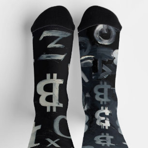 Symbols of Bitcoin (Style: C) Socks