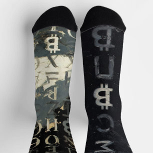 Symbols of Bitcoin (Style: E) Socks
