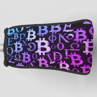 Symbols of Bitcoin (Style: Miami Purple - 1) Golf Head Cover