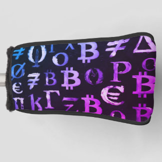 Symbols of Bitcoin (Style: Miami Purple - 8) Golf Head Cover