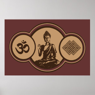Symbols Of Buddha Print