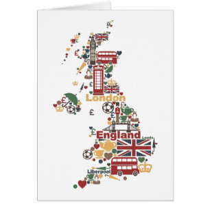 Symbols of England Map