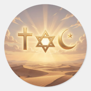 Symbols Of Faith – Interfaith Symbols Classic Round Sticker