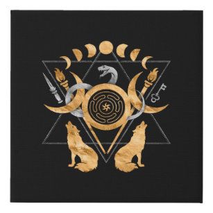 Symbols of Hecate Faux Canvas Print