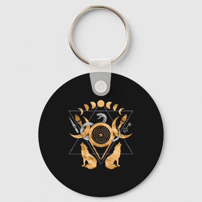 Symbols of Hecate Key Ring (Front)