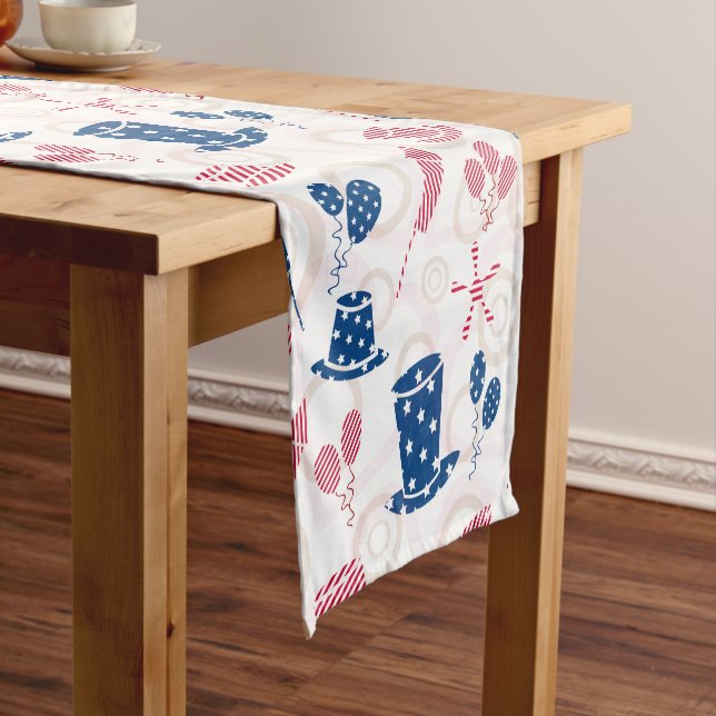Symbols of July 4th Short Table Runner (In Situ)