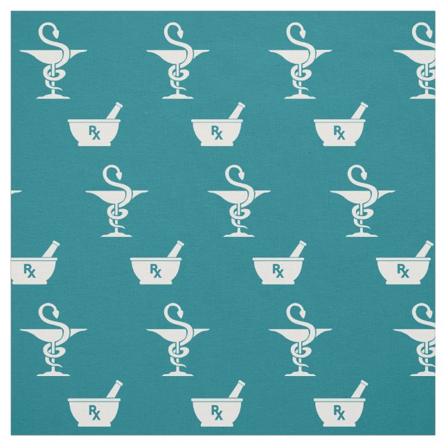 Symbols of Pharmacy Fabric (Swatch)