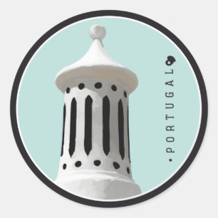 Symbols of Portugal - Algarve Chimney Classic Round Sticker