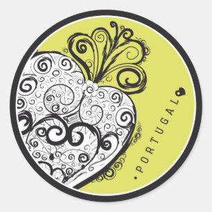 Symbols of Portugal - Filigree Filigrana Classic Round Sticker