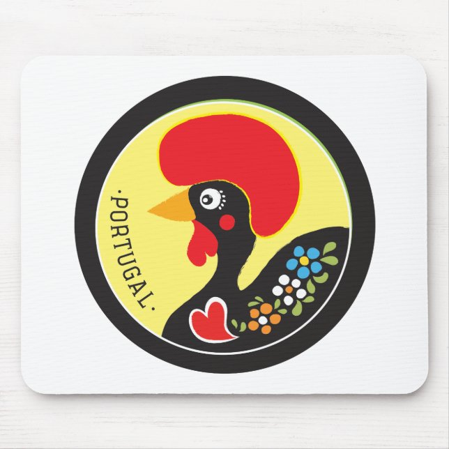 Symbols of Portugal - Galo de Barcelos Mouse Mat (Front)