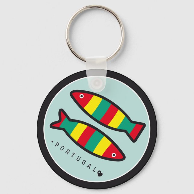 Symbols of Portugal - Sardines Key Ring (Front)