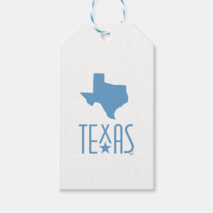 Symbols of Texas, state of Texas, blue Gift Tags