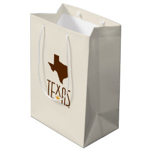 Symbols of Texas, State of Texas, brown Medium Gift Bag