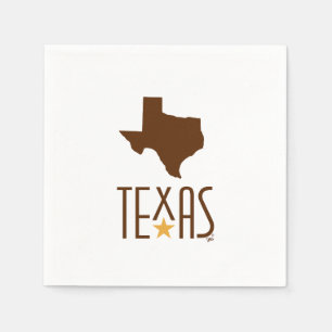 Symbols of Texas, State of Texas, brown Napkin