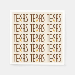Symbols of Texas, Texas and Star Brown Napkin