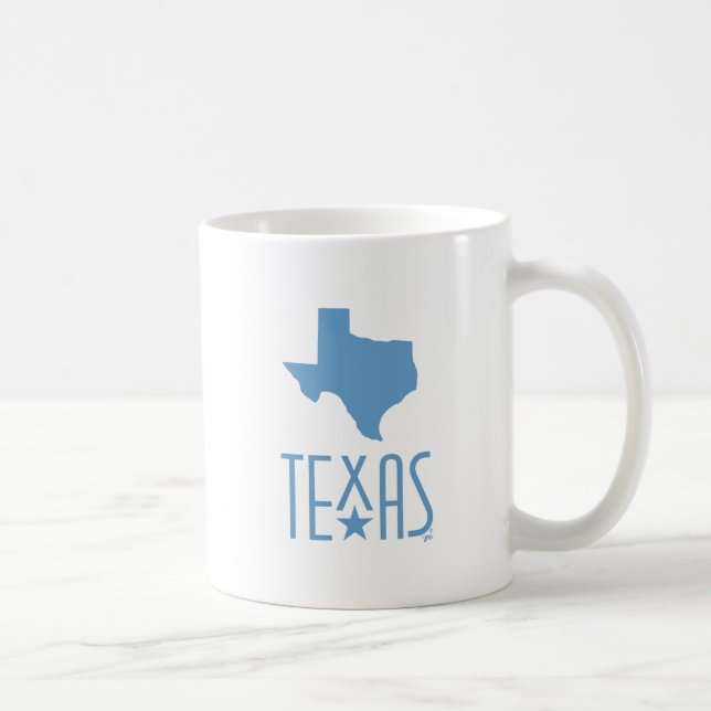 Symbols of Texas, Texas, blue Coffee Mug (Right)