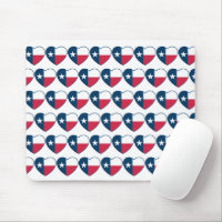 Symbols of Texas, Texas Flag, Heart Mousepad