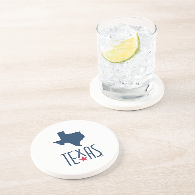 Symbols of Texas, Texas, navy blue Coaster (Side)