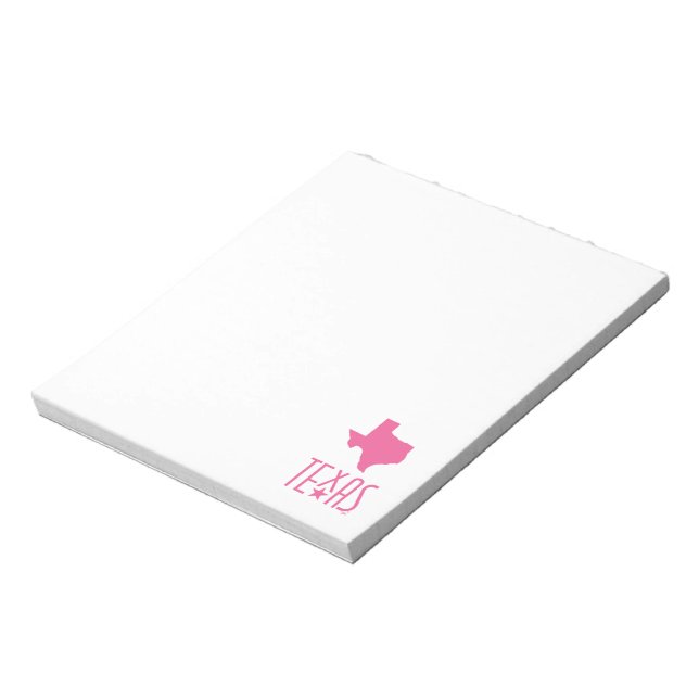 Symbols of Texas, Texas, pink Notepad (Rotated)
