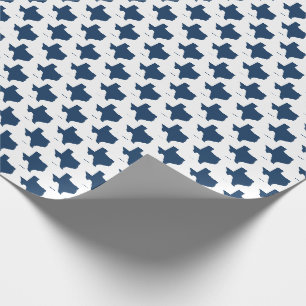 Symbols of Texas, Texas State, Navy Wrapping Paper