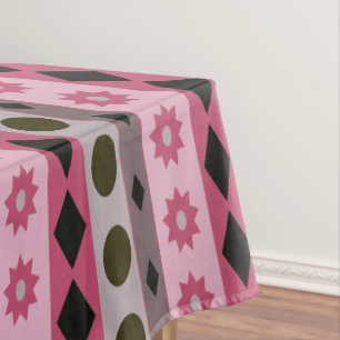 SYMBOLS pink large print Tablecloth