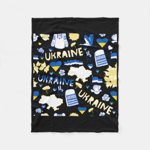 Symbols Ukraine Ukrainian National Symbols Fleece Blanket