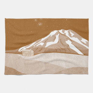 Syme Hut Mount Taranaki Tea Towel