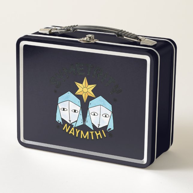 Symetrity Waymthi Abstract Symmetrical Figures  Metal Lunch Box (Front)