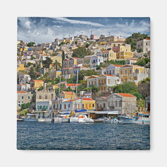 Symi, Greece cityscape Magnet (Front)