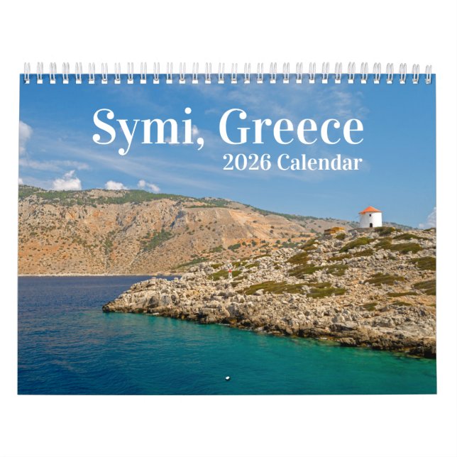 Symi Greek Island 2026 Calendar (Cover)