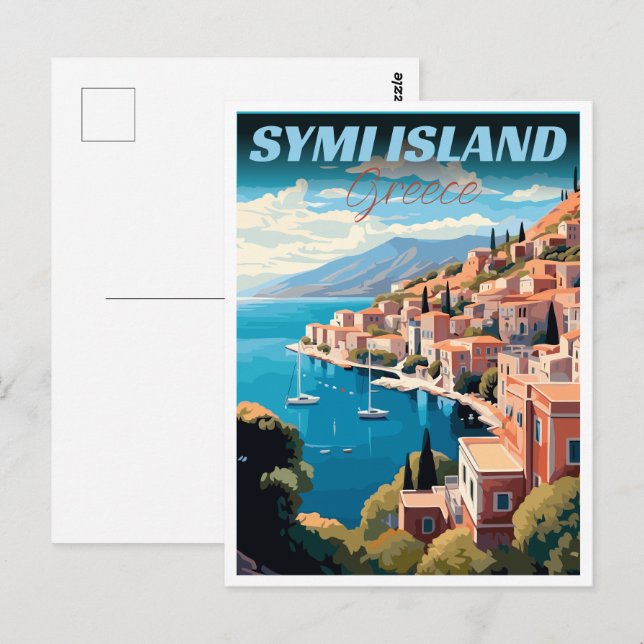 Symi Island in Greece gifts Postcard (Front/Back)