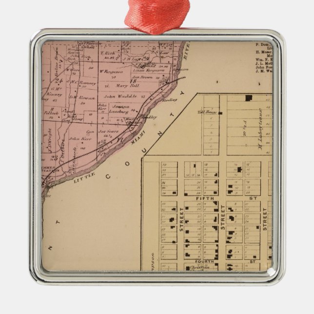 Symmes Mt Pleasant, Ohio Metal Tree Decoration (Front)