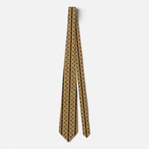 symmetric brown neck tie