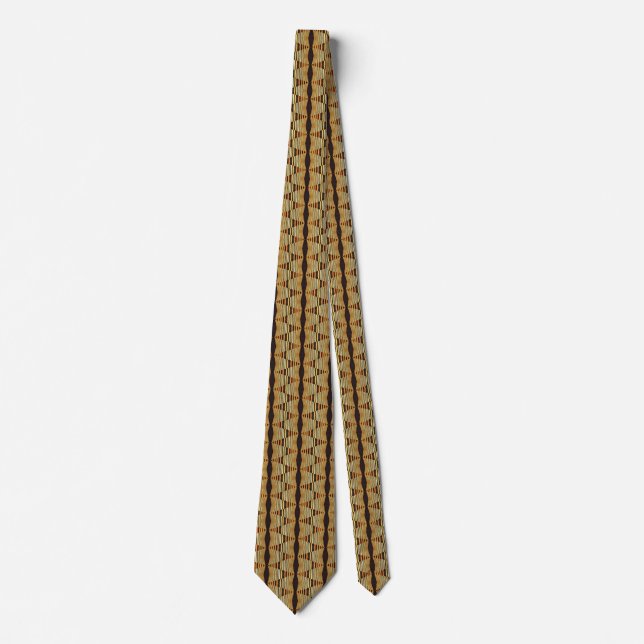 symmetric brown neck tie (Front)