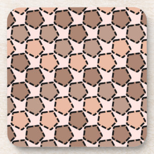Symmetric Brown Pentagons with Dashed Borders Coaster