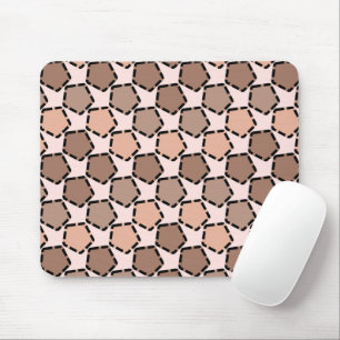 Symmetric Brown Pentagons with Dashed Borders Mouse Mat