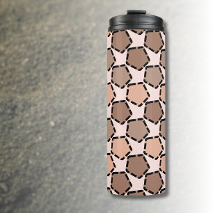 Symmetric Brown Pentagons with Dashed Borders Thermal Tumbler