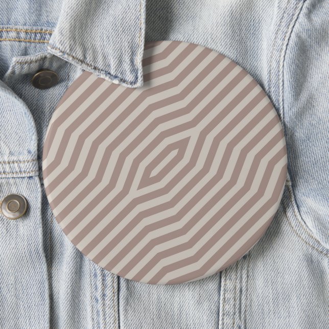 Symmetric diagonal stripes background 12 6 cm round badge (In Situ)