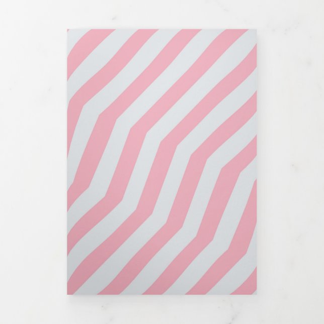 Symmetric diagonal stripes background 13 Tri-Fold holiday card (Cover)
